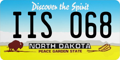 ND license plate IIS068