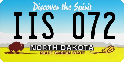 ND license plate IIS072
