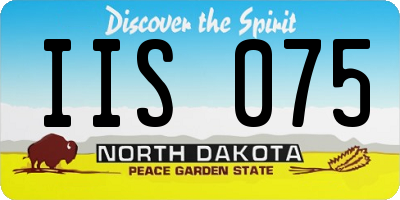 ND license plate IIS075
