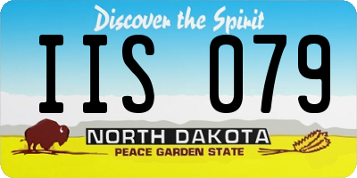 ND license plate IIS079