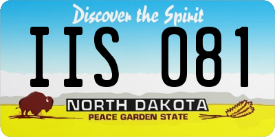 ND license plate IIS081