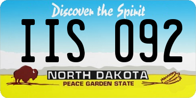 ND license plate IIS092