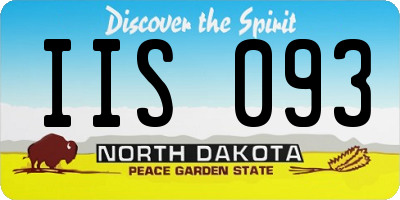 ND license plate IIS093