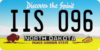 ND license plate IIS096