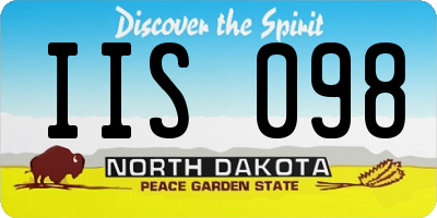 ND license plate IIS098