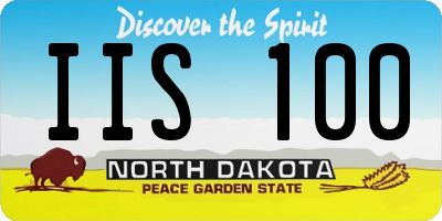 ND license plate IIS100