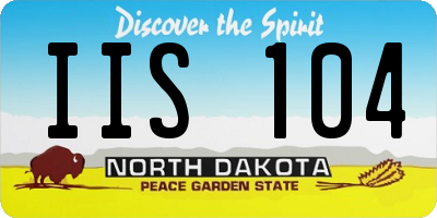 ND license plate IIS104