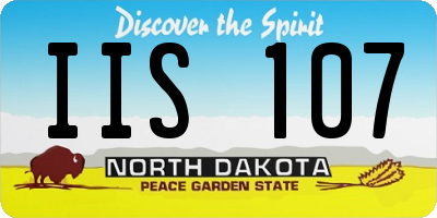 ND license plate IIS107