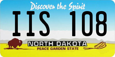 ND license plate IIS108