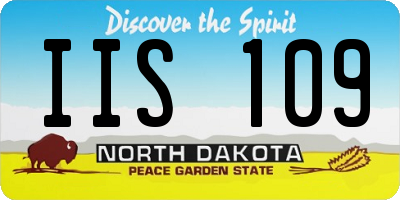 ND license plate IIS109