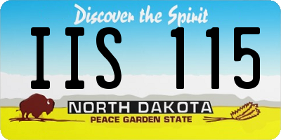 ND license plate IIS115