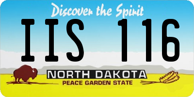 ND license plate IIS116
