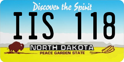 ND license plate IIS118