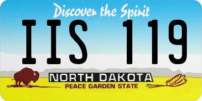 ND license plate IIS119