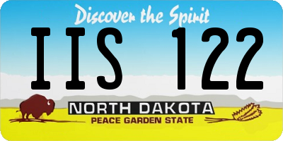 ND license plate IIS122
