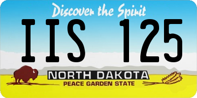 ND license plate IIS125