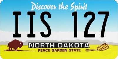 ND license plate IIS127