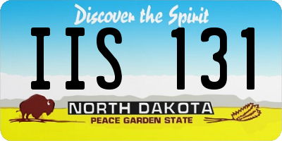 ND license plate IIS131