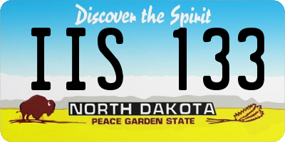 ND license plate IIS133