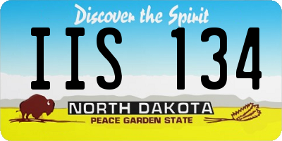 ND license plate IIS134