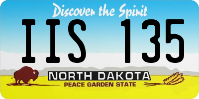 ND license plate IIS135