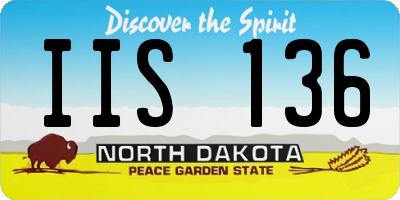 ND license plate IIS136