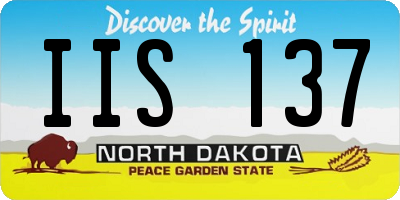 ND license plate IIS137
