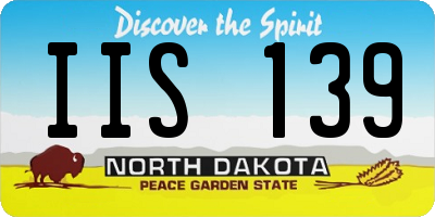 ND license plate IIS139