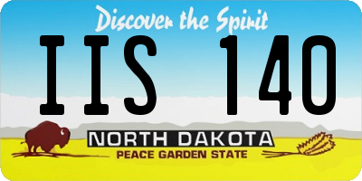 ND license plate IIS140