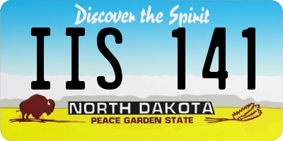 ND license plate IIS141