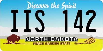 ND license plate IIS142