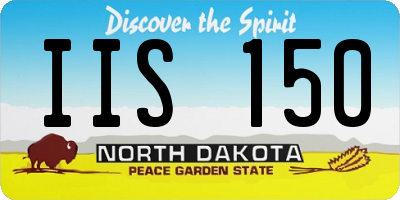 ND license plate IIS150