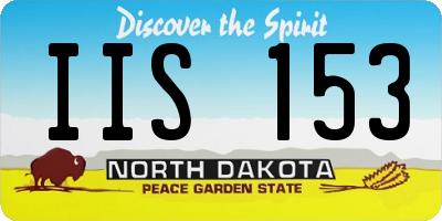 ND license plate IIS153