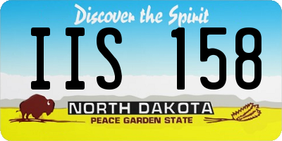 ND license plate IIS158