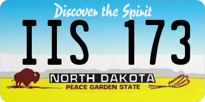 ND license plate IIS173