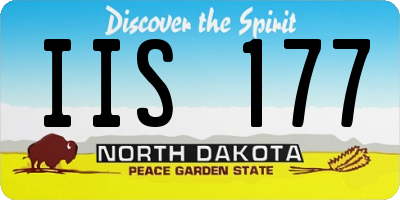 ND license plate IIS177