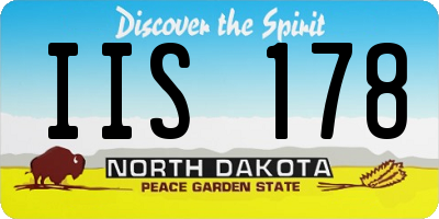ND license plate IIS178