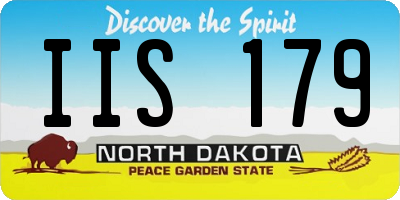 ND license plate IIS179