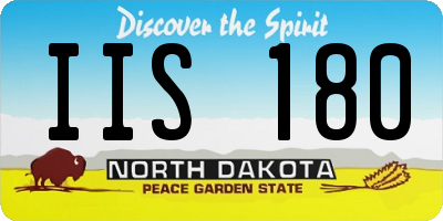 ND license plate IIS180