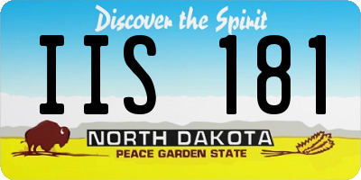 ND license plate IIS181