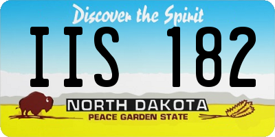 ND license plate IIS182