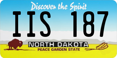ND license plate IIS187