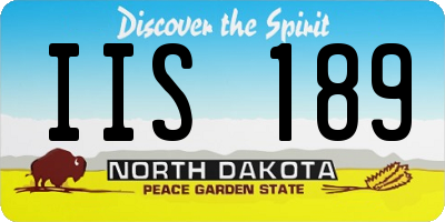 ND license plate IIS189