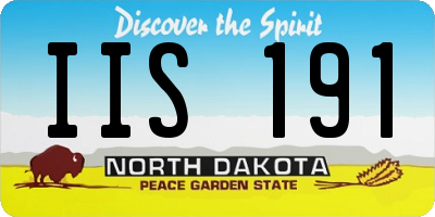 ND license plate IIS191