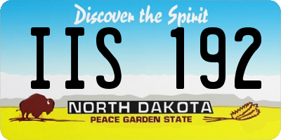 ND license plate IIS192
