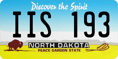 ND license plate IIS193