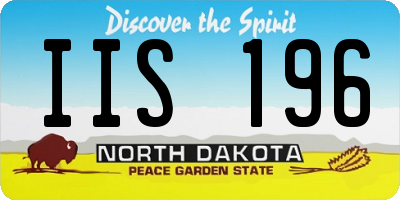ND license plate IIS196