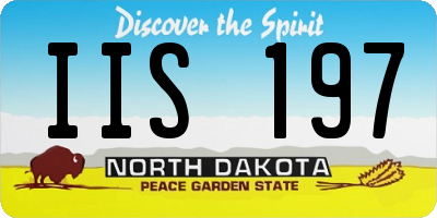 ND license plate IIS197