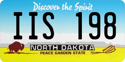 ND license plate IIS198