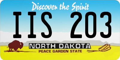 ND license plate IIS203